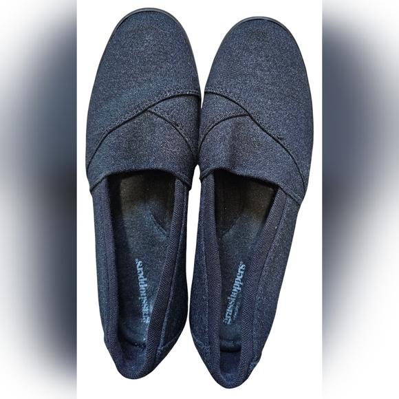 Grasshoppers Shoes - Grasshoppers Women's Black/Charcoal Canvas Slip-On Shoes, Size 7½